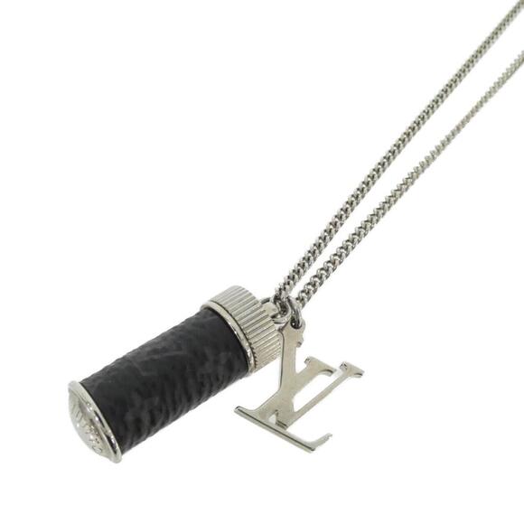 LOUIS VUITTON Black Monogram Necklace